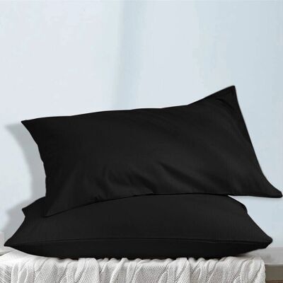 Imperial Rooms Black Pillowcases - Luxury Pack of 2 Bedroom Cover Imperial Rooms Black Pillowcases - Luxury Pack of 2 Bedroom Cover