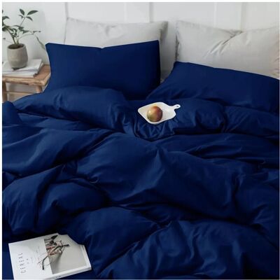 Moonlight Bedding Limited - 4PC Duvet Cover Bedding Set - Navy Blue - King Moonlight Bedding Limited - 4PC Duvet Cover Bedding Set - Navy Blue - King