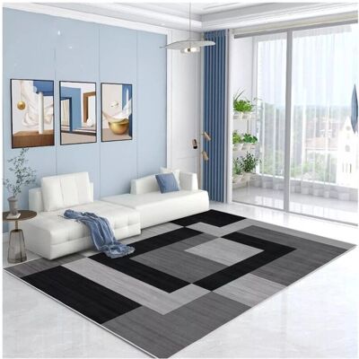 Imperial Rooms - 60x220 Milo Black Grey - Runner Rug Imperial Rooms - 60x220 Milo Black Grey - Runner Rug