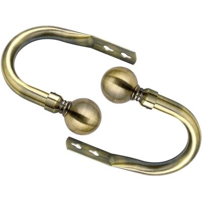 Imperial Rooms - Plain Ball Antique Brass Curtain Holdbacks Imperial Rooms - Plain Ball Antique Brass Curtain Holdbacks