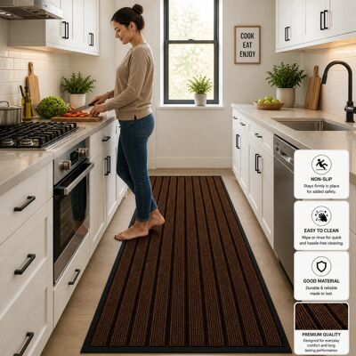 Yorkshire Bedding - PVC Rubber Door Mat - Brown - Door Mat Yorkshire Bedding - PVC Rubber Door Mat - Brown - Door Mat