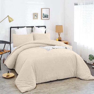 Imperial Rooms - Plain - Beige - Super King - Duvet Cover Set Imperial Rooms - Plain - Beige - Super King - Duvet Cover Set