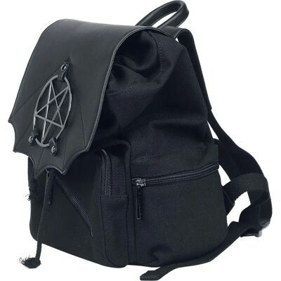 Banned Schwarzes Gothic Punk Okkult Hexe Fledermaus Flügel Moloch Rucksack - Rucksack Banned Schwarzes Gothic Punk Okkult Hexe Fledermaus Flügel Moloch Rucksack - Rucksack
