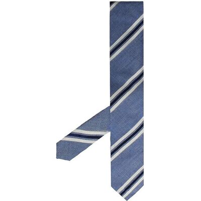 Hackett London Blauwe Gestreepte Stropdas - Stropdas Hackett London Blauwe Gestreepte Stropdas - Stropdas