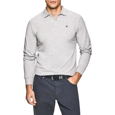 Hackett Polo Slim Fit Logo (HM550887) - light grey marl Hackett Polo Slim Fit Logo (HM550887) - light grey marl