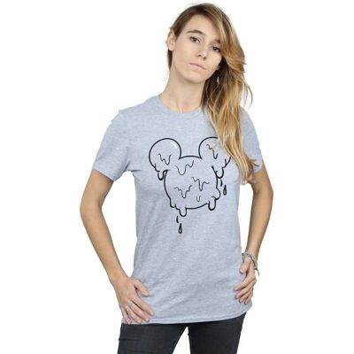 Disney Mickey Mouse Ice Cream Head Boyfriend Fit T-Shirt - T-Shirt Disney Mickey Mouse Ice Cream Head Boyfriend Fit T-Shirt - T-Shirt