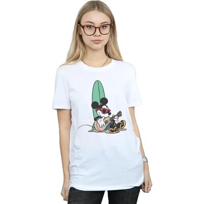 Disney Damen Mickey Mouse Surf T-Shirt - Lässig & Bequem - T-Shirt Disney Damen Mickey Mouse Surf T-Shirt - Lässig & Bequem - T-Shirt
