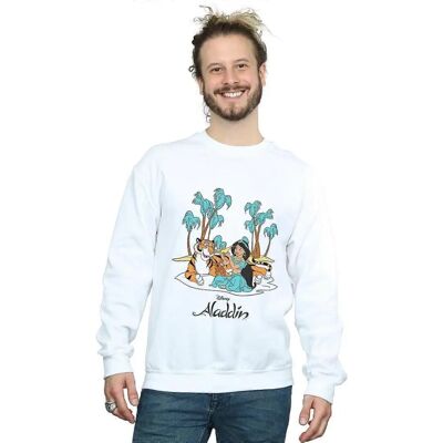 Absolute Cult Disney Aladdin Jasmine Abu Rajah Sweatshirt - Herren Weiß XXXXX-Large Absolute Cult Disney Aladdin Jasmine Abu Rajah Sweatshirt - Herren Weiß XXXXX-Large