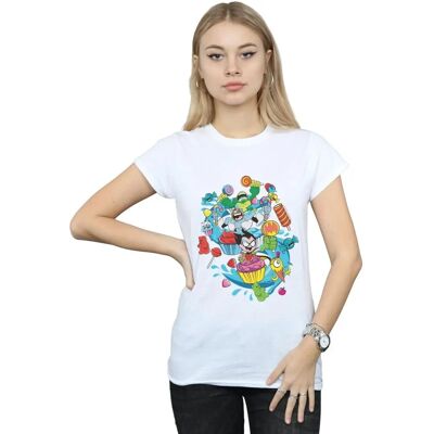 DC Comics Damen Teen Titans Go Candy Mania T-Shirt - Weiß - T-Shirt DC Comics Damen Teen Titans Go Candy Mania T-Shirt - Weiß - T-Shirt