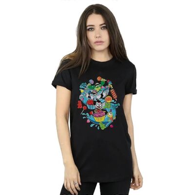 Absolute Cult DC Comics Damen Teen Titans Go Candy Mania Boyfriend T-Shirt - T-Shirt Absolute Cult DC Comics Damen Teen Titans Go Candy Mania Boyfriend T-Shirt - T-Shirt