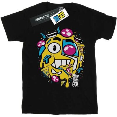 Absolute Cult - Teen Titans Go Pizza Face - Schwarz - T-Shirt Absolute Cult - Teen Titans Go Pizza Face - Schwarz - T-Shirt