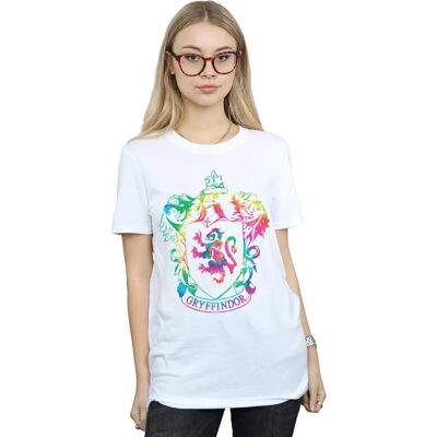 Absolute Cult Harry Potter Gryffindor Crest Tie Dye Infill Boyfriend T-Shirt Absolute Cult Harry Potter Gryffindor Crest Tie Dye Infill Boyfriend T-Shirt