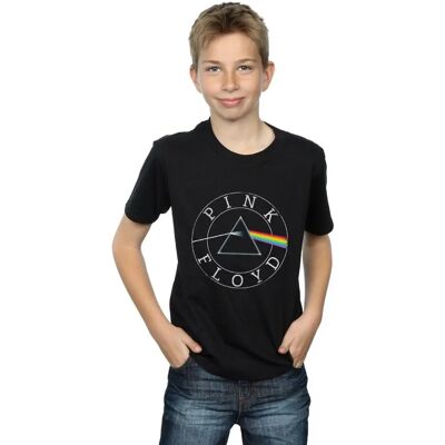 Maglietta Pink Floyd ragazzi con logo di prisma circolare - Nero - Taglia giovane Maglietta Pink Floyd ragazzi con logo di prisma circolare - Nero - Taglia giovane