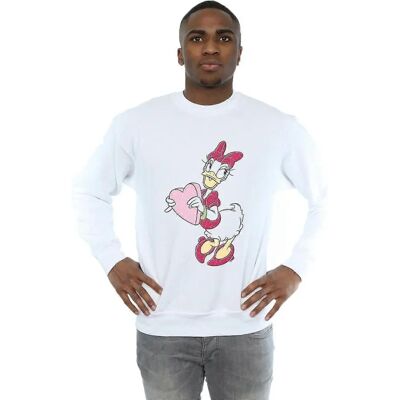 Disney Daisy Duck Love Heart Sweatshirt - Wit - Sweatshirt Disney Daisy Duck Love Heart Sweatshirt - Wit - Sweatshirt