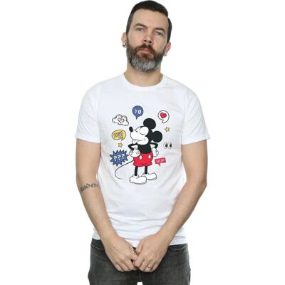 Disney Mickey Mouse Slim Fit T-Shirt - Männer Weiß XXX-Large Disney Mickey Mouse Slim Fit T-Shirt - Männer Weiß XXX-Large