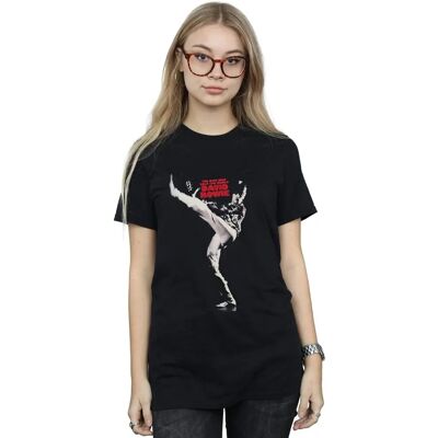 David Bowie Schwarzes Boyfriend Baumwoll T-Shirt - Lässiges Musik T-Shirt David Bowie Schwarzes Boyfriend Baumwoll T-Shirt - Lässiges Musik T-Shirt