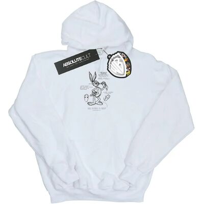 Felpa con cappuccio Bugs Bunny di Absolute Cult - Bianco - XX-Large Felpa con cappuccio Bugs Bunny di Absolute Cult - Bianco - XX-Large