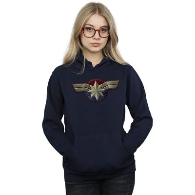 Felpa con Cappuccio Blu Navy di Marvel Captain Marvel Felpa con Cappuccio Blu Navy di Marvel Captain Marvel