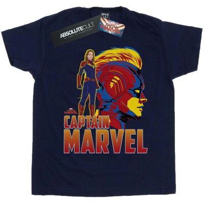 Absolute Cult Captain Marvel Marineblau T-Shirt Absolute Cult Captain Marvel Marineblau T-Shirt