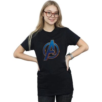 Marvel Endgame Heroic Logo Boyfriend T-Shirt - Casual Marvel Endgame Heroic Logo Boyfriend T-Shirt - Casual