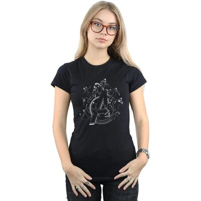 Absolute Cult Marvel Frauen Avengers Endgame Held Kreis T-Shirt - T-Shirt Absolute Cult Marvel Frauen Avengers Endgame Held Kreis T-Shirt - T-Shirt