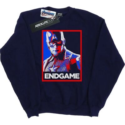 Felpa Capitano America Avengers Endgame Blu Navy - Marvel Felpa Capitano America Avengers Endgame Blu Navy - Marvel
