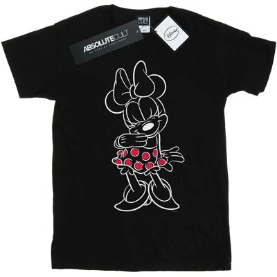 Czarna koszulka Minnie Mouse w groszki - Kobieta Czarna koszulka Minnie Mouse w groszki - Kobieta