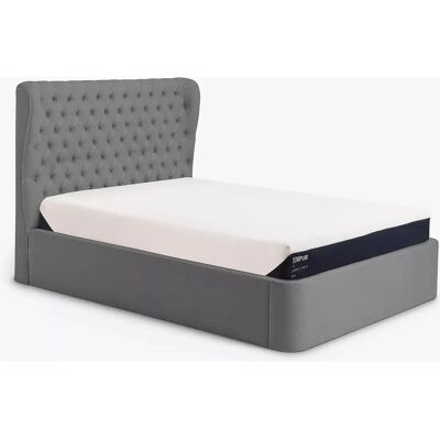 TEMPUR - Button Ottoman Storage Upholstered Bed Frame - Double - Bed Frame TEMPUR - Button Ottoman Storage Upholstered Bed Frame - Double - Bed Frame