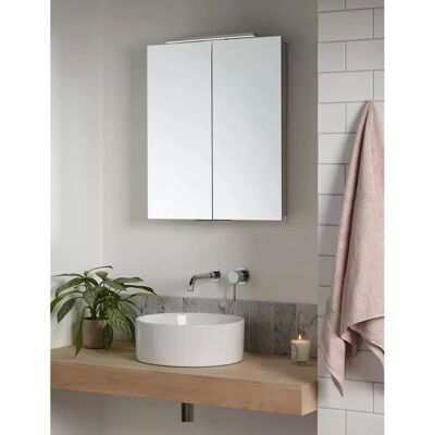 John Lewis - Ariel - double-mirrored doors - LED lighting - bathroom cabinet John Lewis - Ariel - double-mirrored doors - LED lighting - bathroom cabinet