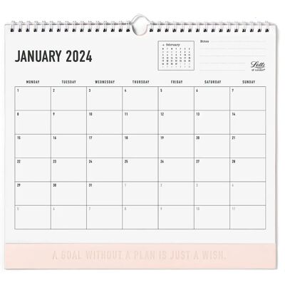 Letts of London Calendario a Parete Rosewater 2024 - Organizza l'Anno Letts of London Calendario a Parete Rosewater 2024 - Organizza l'Anno