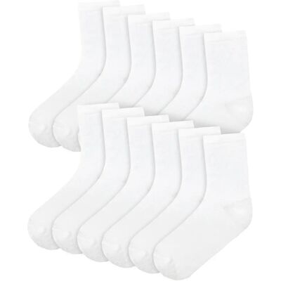 A2Z 4 Kids Chaussettes Scolaires Blanches en Coton Riches Pack 6-12 - Publicité A2Z 4 Kids Chaussettes Scolaires Blanches en Coton Riches Pack 6-12 - Publicité