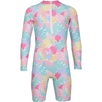 A2Z 4 Kids Combinaison néoprène tropicale UPF50+UV pour filles - Maillot de bain - Publicité A2Z 4 Kids Combinaison néoprène tropicale UPF50+UV pour filles - Maillot de bain - Publicité