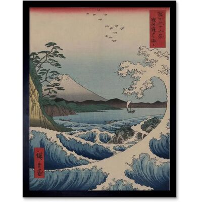 Artery8 - Utagawa Hiroshige - Japan Sea Off Satta Mount Fuji - Art Print Artery8 - Utagawa Hiroshige - Japan Sea Off Satta Mount Fuji - Art Print