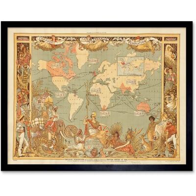 Artery8 - British Empire 1886 World Map - Art Print Artery8 - British Empire 1886 World Map - Art Print