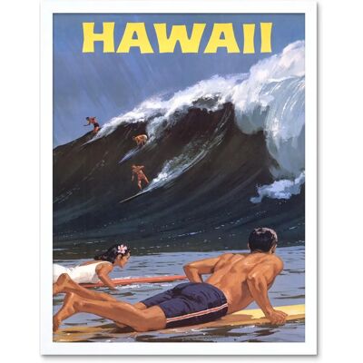 Artery8 - Hawaii Surf - 12x16 - Framed - Poster Artery8 - Hawaii Surf - 12x16 - Framed - Poster