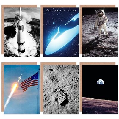 Artery8 - Apollo 11 Moon Landing - 6-pack - Greeting Cards Artery8 - Apollo 11 Moon Landing - 6-pack - Greeting Cards
