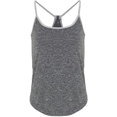TriDri Womens Yoga Vest - Black Melange/ Silver Melange - Yoga vest TriDri Womens Yoga Vest - Black Melange/ Silver Melange - Yoga vest