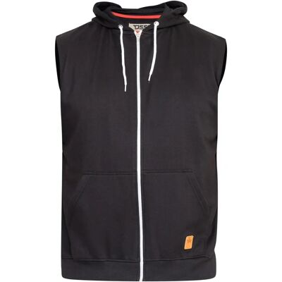 Duke Men's Blake Kingsize Sleeveless Hoody - Black - Size: 44/Regular Duke Men's Blake Kingsize Sleeveless Hoody - Black - Size: 44/Regular
