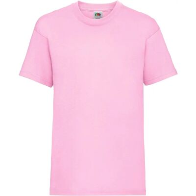 Fruit Of The Loom Childrens Unisex Pink Short Sleeve T-Shirt - T-Shirt Fruit Of The Loom Childrens Unisex Pink Short Sleeve T-Shirt - T-Shirt