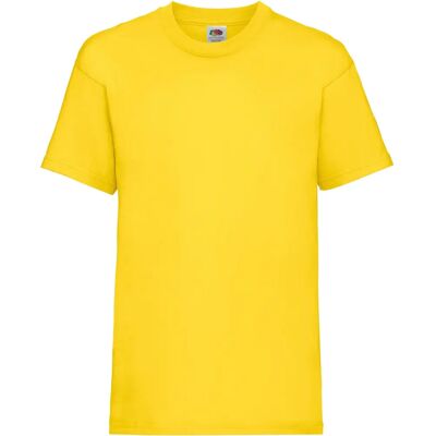 T-shirt Kids Unisexe Jaune Fruit Of The Loom à Manches Courtes - Enfants - Publicité T-shirt Kids Unisexe Jaune Fruit Of The Loom à Manches Courtes - Enfants - Publicité