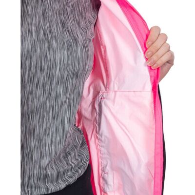 Jaqueta Rosa Packaway Hi-Vis da Trespass - Feminina Jaqueta Rosa Packaway Hi-Vis da Trespass - Feminina