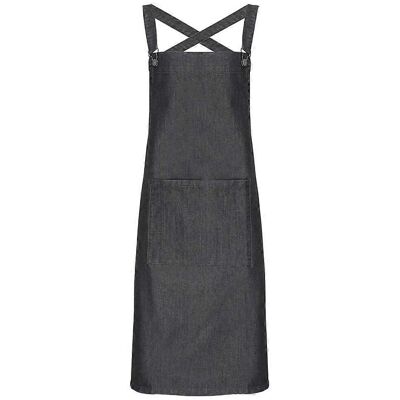 Premier Cross Back Barista Schürze - Schwarz Denim Premier Cross Back Barista Schürze - Schwarz Denim