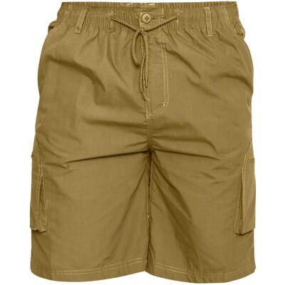 Duke D555 Knee-Length Cargo Shorts - Cream/Brown - 3XL Duke D555 Knee-Length Cargo Shorts - Cream/Brown - 3XL