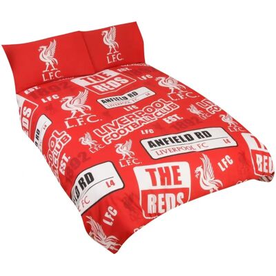Set Copripiumino Liverpool FC Rosso - Federa e Lenzuolo Set Copripiumino Liverpool FC Rosso - Federa e Lenzuolo