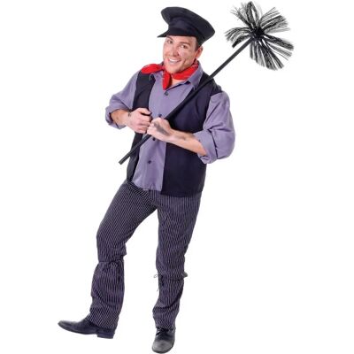 Bristol Unisex Chimney Sweep Costume - Multicoloured - One Size Bristol Unisex Chimney Sweep Costume - Multicoloured - One Size