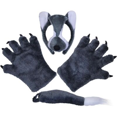 Bristol Novelty Wolf Costume - Unisex Kids Three Piece Halloween Costume Bristol Novelty Wolf Costume - Unisex Kids Three Piece Halloween Costume