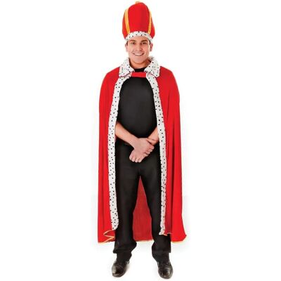 Déguisement de Roi Bristol Novelty - Unisexe Robe & Chapeau - Rouge/Blanc/Or - Publicité Déguisement de Roi Bristol Novelty - Unisexe Robe & Chapeau - Rouge/Blanc/Or - Publicité