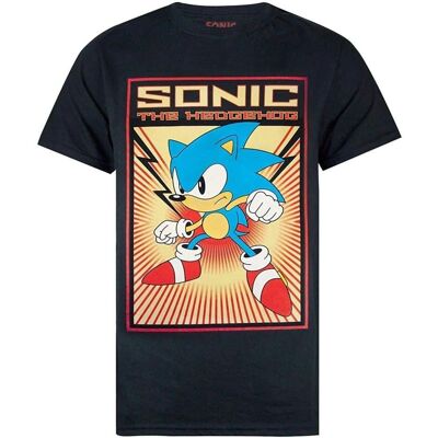 Maglietta Sonic The Hedgehog con poster di propaganda - Maglietta Maglietta Sonic The Hedgehog con poster di propaganda - Maglietta