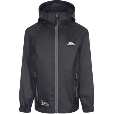 Veste compacte unisexe Trespass Qikpac X - Noir - Enfants 3-4A Veste compacte unisexe Trespass Qikpac X - Noir - Enfants 3-4A