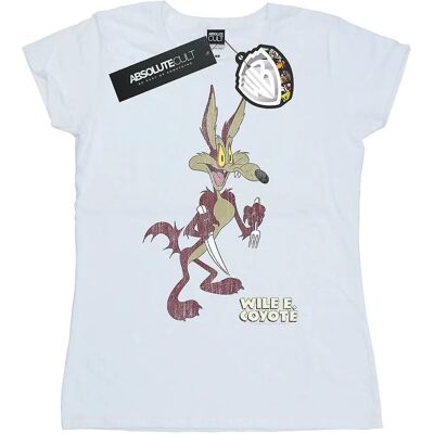 Absolute Cult Wile E Coyote Weiß Slim Fit T-Shirt - T-Shirt Absolute Cult Wile E Coyote Weiß Slim Fit T-Shirt - T-Shirt
